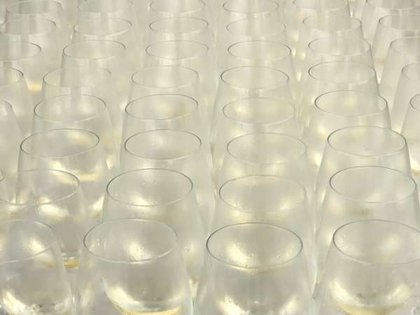 white wine glasses