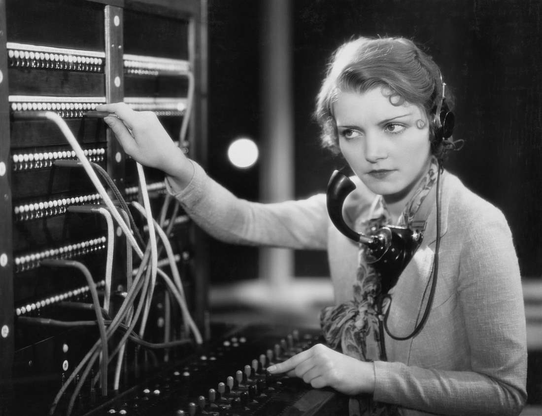 Telephone operator in 1940's 